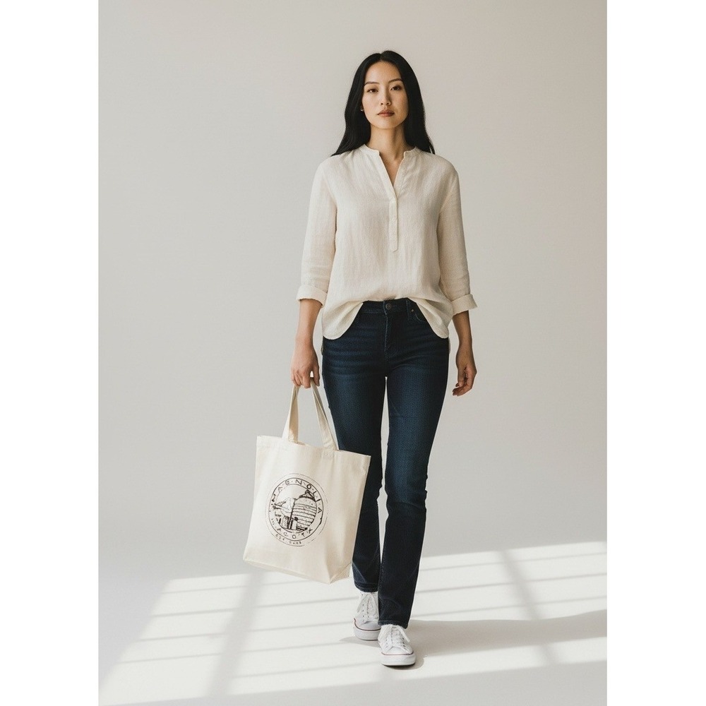 Magnolia‎ Market Tote Cream Graphic Canvas Farmhouse Chic Silos Waco TX
